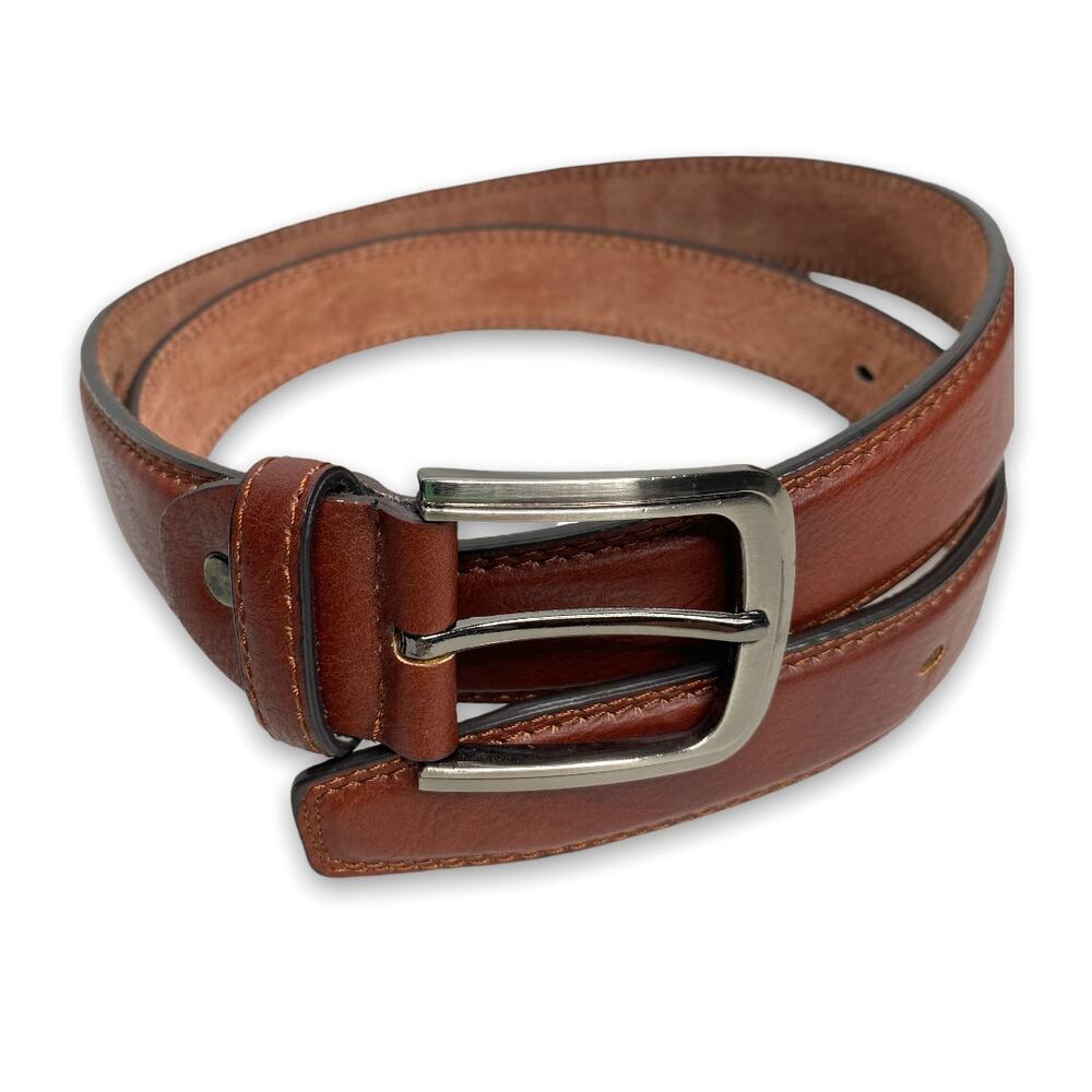 Mens Foderato in Pelle brown leather belt Large 120cm